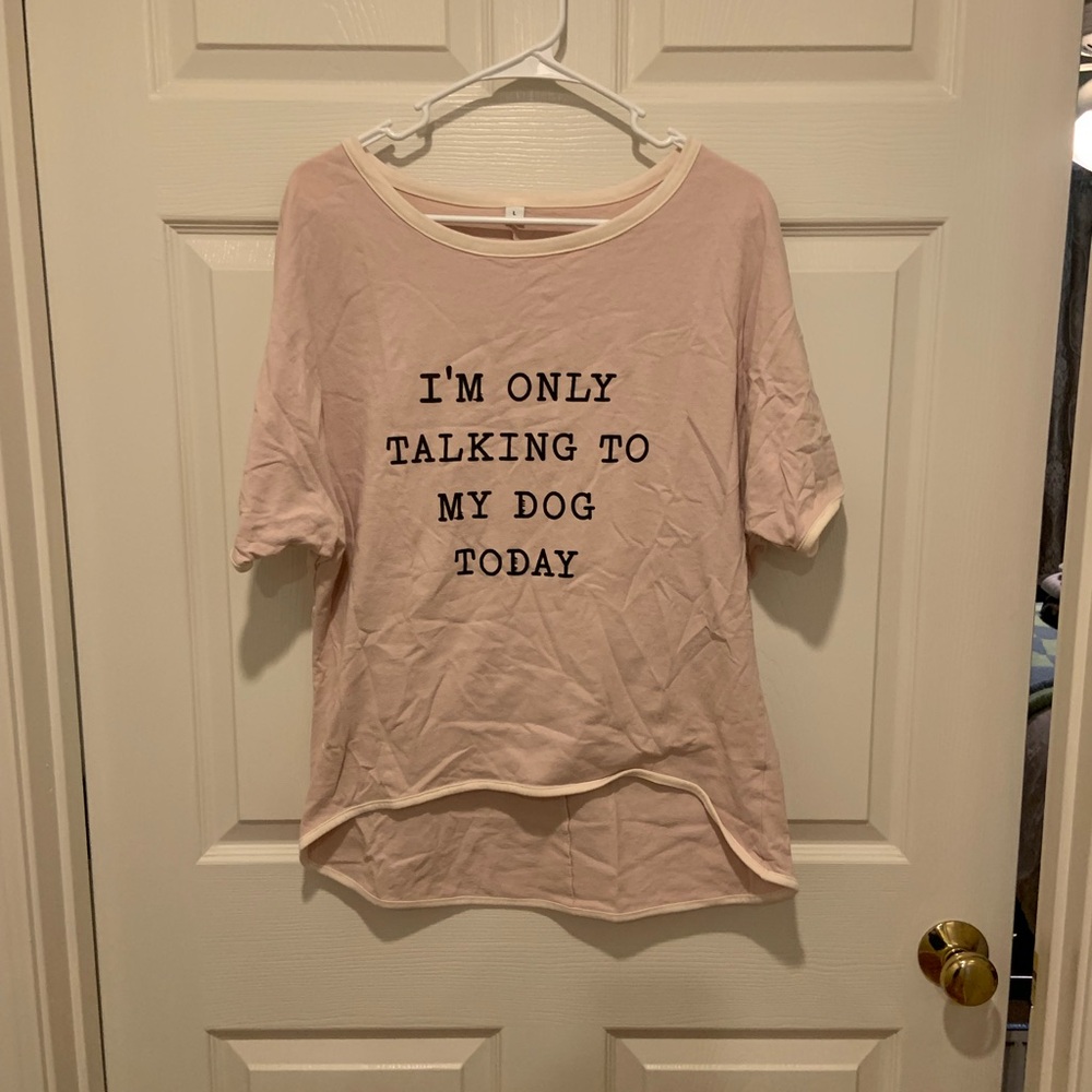 Pink Graphic Tee with Fun Quote